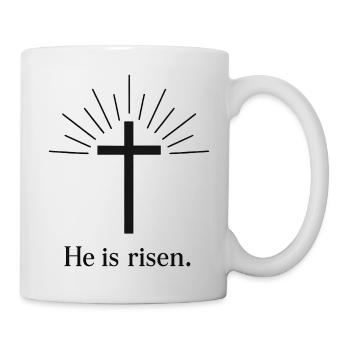 He is Risen Jesus Easter Cross - Mug - white - Right