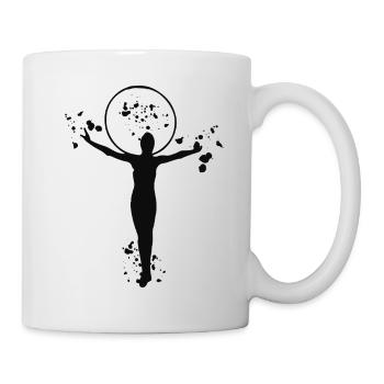 Gymnastique, cercleaux, gymnastique rythmique - Mug blanc - blanc - Droite