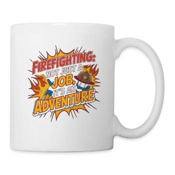 Fire Lieutenant Firefighting Not Just Rescue Team - Mug - white - Right