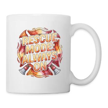 Fire Lieutenant Rescue Mode Always On Firefighting - Mug - white - Right