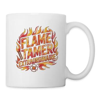 Fire Lieutenant Flame Tamer Fire Rescue Officer - Tasse - Weiß - Rechts