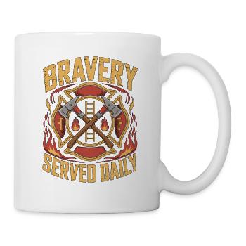 Fire Lieutenant Bravery Served Daily Rescue Team - Mug - white - Right