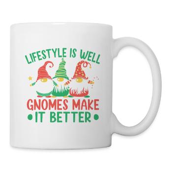 Garden Gnome Costume Life Good Gnomes Make Better - Tasse - Weiß - Rechts
