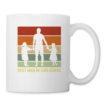 Best Amca in this Dünya – Bester Onkel der Welt - Tasse - Weiß - Rechts