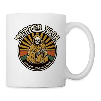 Retro Meditation Skeleton Graphic - Mug - white - Right