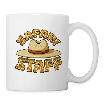 Personnel du safari, Animaux Fête au Zoo, Zoo de la Jungle Anniversaire - Mug blanc - blanc - Droite