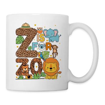 Tiere Zoo Party Dschungel Zoo Geburtstag Z ist für den Zoo - Tasse - Weiß - Rechts