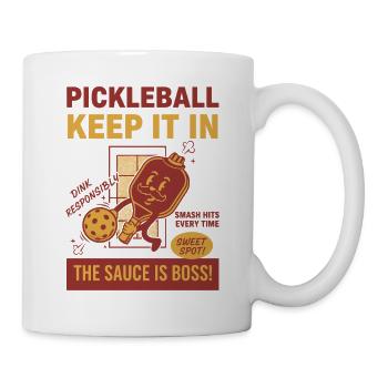 Pickleball Halt es in Lustiger Liebe Pickleball - Tasse - Weiß - Rechts