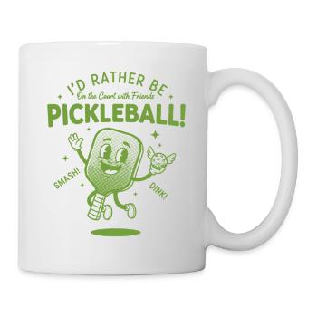 Pickleball wäre lieber mit Freunden auf dem Platz - Tasse - Weiß - Rechts