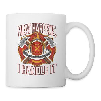 Fire Lieutenant Heat Happens Fire Rescue Officer - Mug - white - Right