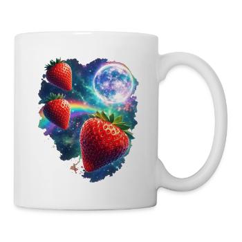Cosmic strawberries in starlight - Mug - white - Right