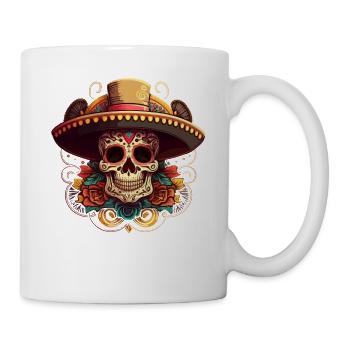 Sucre Skull Sombrero Fiesta - Mug blanc - blanc - Droite
