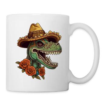 Mexican Sugar Skull Sombrero Trex - Mug - white - Right