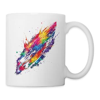 Planche de surf colorée - Mug blanc - blanc - Droite