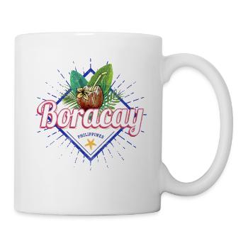 Boracay Insel auf den Philippinen mit Kokosnuss - Mug blanc - blanc - Droite