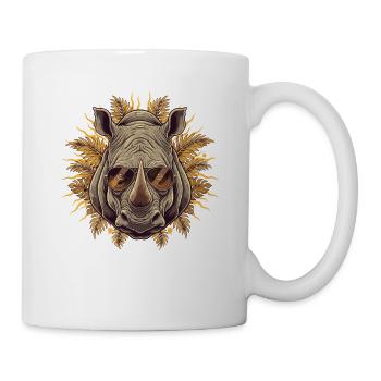 Rhino Sonnenbrille und Sonne - Tasse - Weiß - Rechts