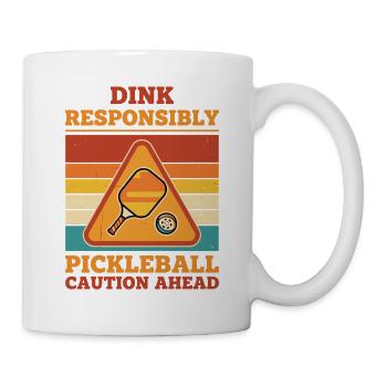 Pickleball Dink Prudent Prudent Drôle - Mug blanc - blanc - Droite