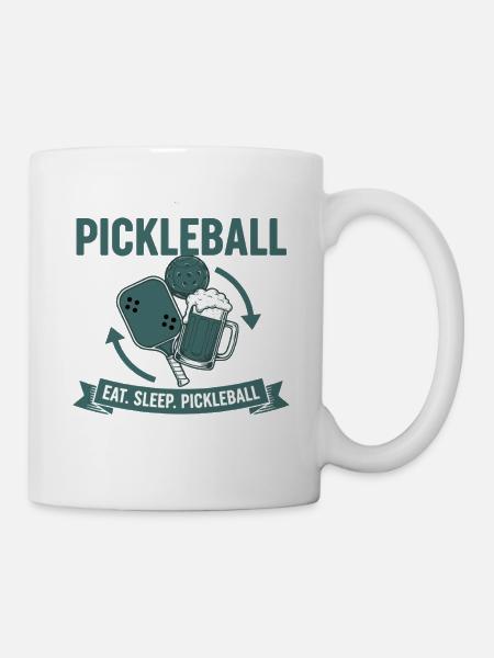 Pickleball-lustiger Pickleball-Pickleball - Tasse - Weiß