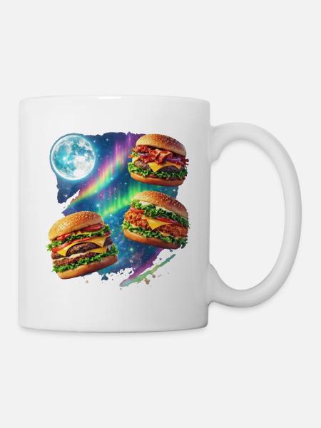 Weltraum Burger Symphonie - Tasse - Weiß