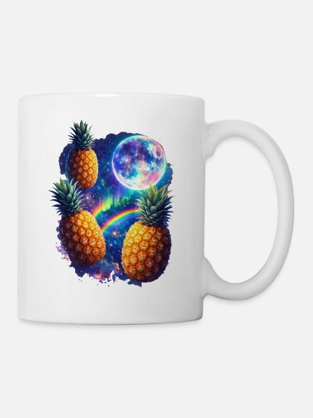 Kosmische Ananas All - Tasse - Weiß