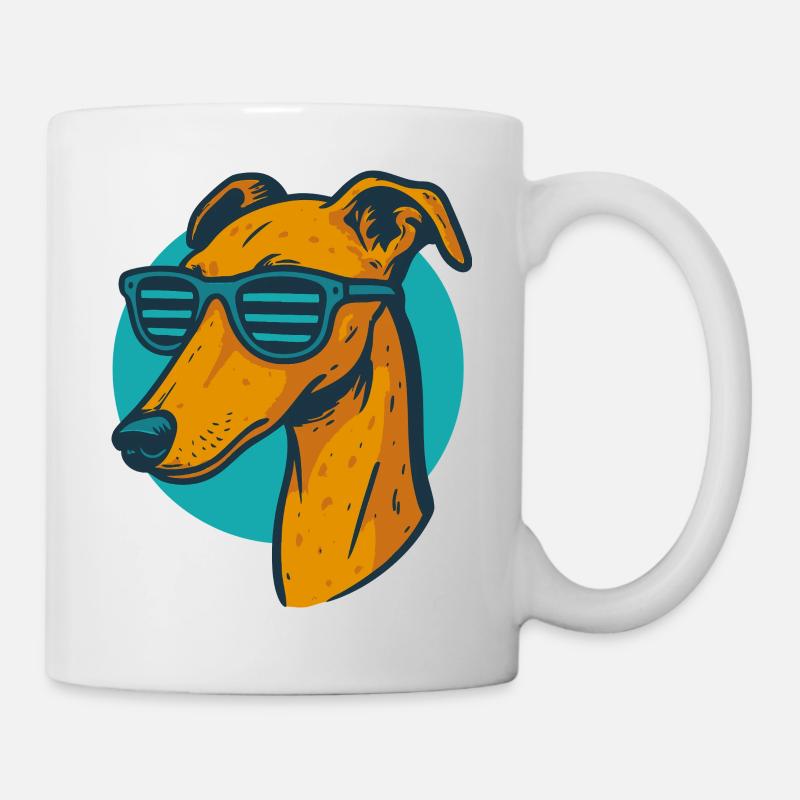 Greyhound, Galgo Sunglasses Pop Art - Mug - white