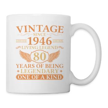 Vintage 1946 – Living Legend 80th Birthday - Mug - white - Right