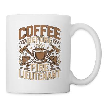 Fire Lieutenant Coffee Firefighting Coffee Lover - Mug - white - Right