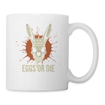 Heavy Metal Osterhase Rocker Ostern Hardcore Hase - Tasse - Weiß - Rechts