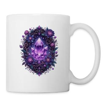 Amethystkristall im Rosenkranz - Tasse - Weiß - Rechts