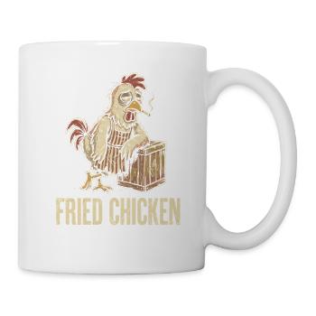 Poulet rétro : poulet frit - Mug blanc - blanc - Droite