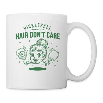 Joueur drôle de pickleball Cheveux S’en Fichent Jouez Amour - Mug blanc - blanc - Droite