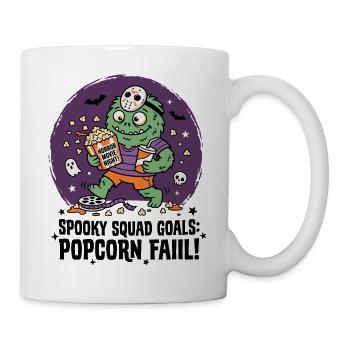Monster Horror Fan Popcorn Filmabend - Tasse - Weiß - Rechts