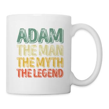 Adam: Der Mann, der Mythos, die Legende - Tasse - Weiß - Rechts
