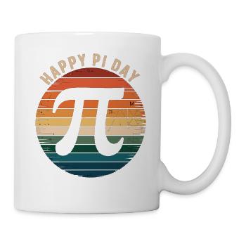Happy Pi Day Shirt Retro Mathematik Geschenk - Tasse - Weiß - Rechts