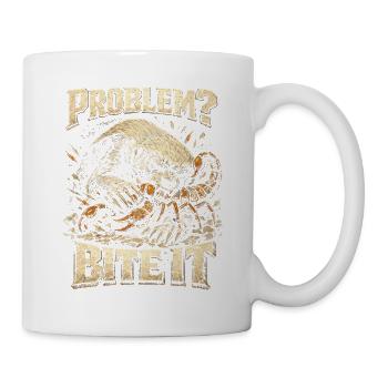Honey Badger Honey Badger Animal Problem? Bite It - Mug - white - Right