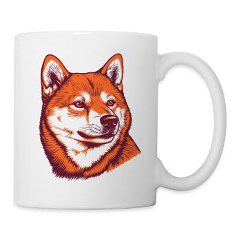 Shiba Inu Portrait - Mug - white - Right