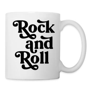 Vintage Rock'n'Roll-Typografie-Design - Tasse - Weiß - Rechts