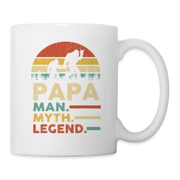 Papa Myth Legend Retro Sunset - Mug blanc - blanc - Droite
