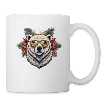 Polarbär Tropen Sonnenbrille - Tasse - Weiß - Rechts