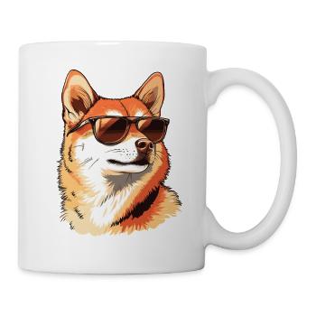 Shiba Inu Sonnenbrille: Chilliger Hund - Tasse - Weiß - Rechts