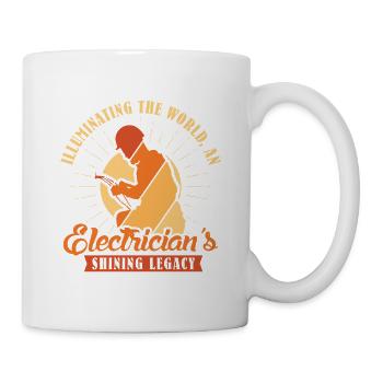 Elektriker Elektroniker Elektroinstallateur - Tasse - Weiß - Rechts