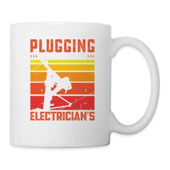 Électricien, technicien en électronique, électricien - Mug blanc - blanc - Droite