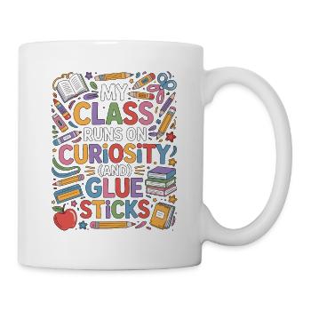 Elementary Teacher My Class Runs On Education - Mug - white - Right