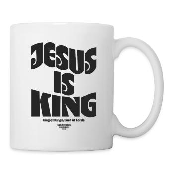 Jesus Is King Christian Bible Verse Faith - Mug - white - Right