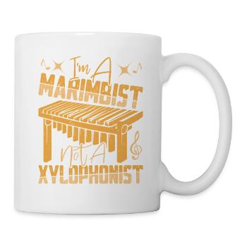 Marimbist, kein Xylophonist, Perkussionsmusiker - Tasse - Weiß - Rechts