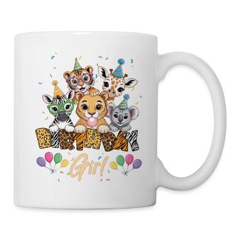 Animals Zoo Party Jungle Zoo Birthday Girl - Mug - white - Right