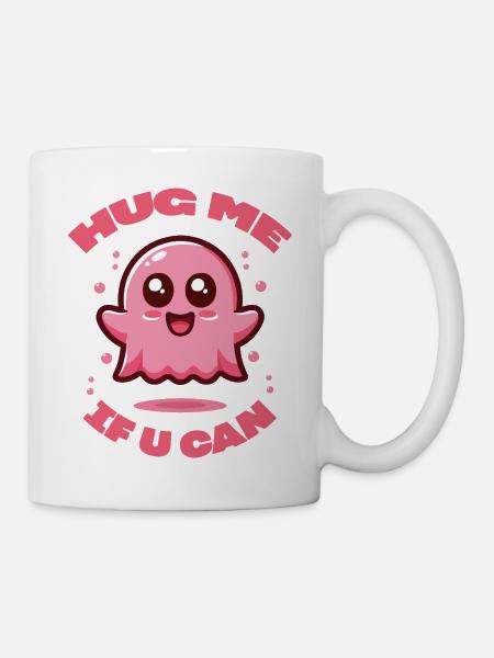 Pink ghost, hug me if you can. - Mug - white