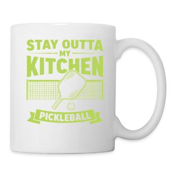 Pickleball Bleib aus meiner Küche lustiger Spieler spielt - Tasse - Weiß - Rechts