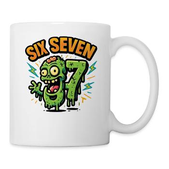 Six Seven 67 Zombie Horror Humor Italian Brainrot - Tasse - Weiß - Rechts