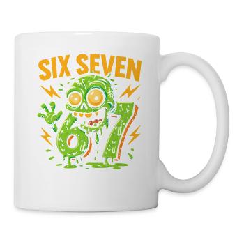 Six Seven 67 Zombie Horror Humor Italian Brainrot - Tasse - Weiß - Rechts